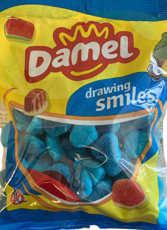Damel Sour Blue Raspberry Filled Hearts-100g