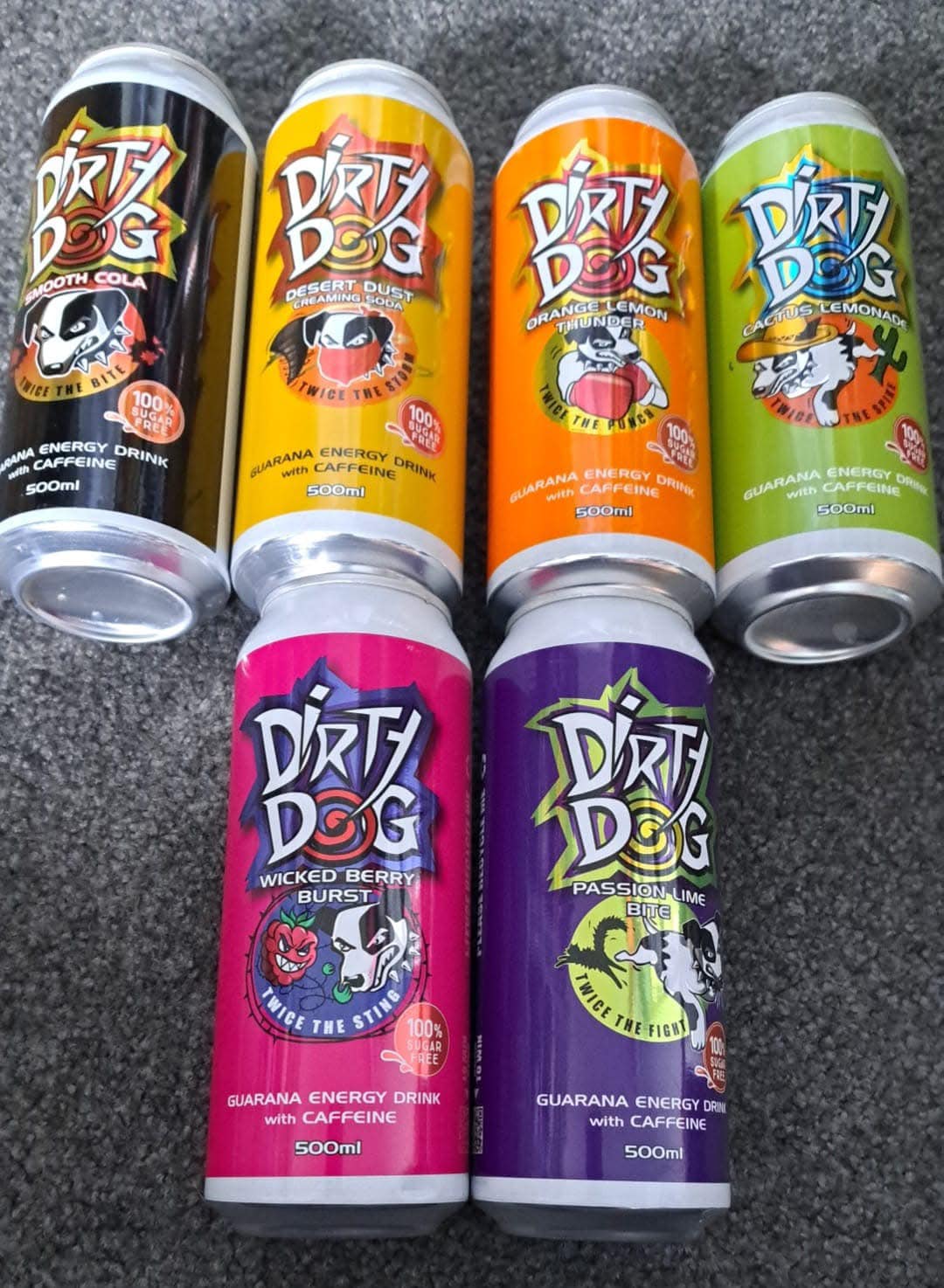 Dirty Dog Energy Zero Sugar 500ml Can-Passion Lime Bite