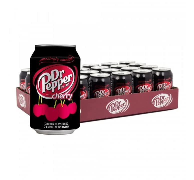 Dr Pepper Soda Cans 335ml - 355ml-Cherry