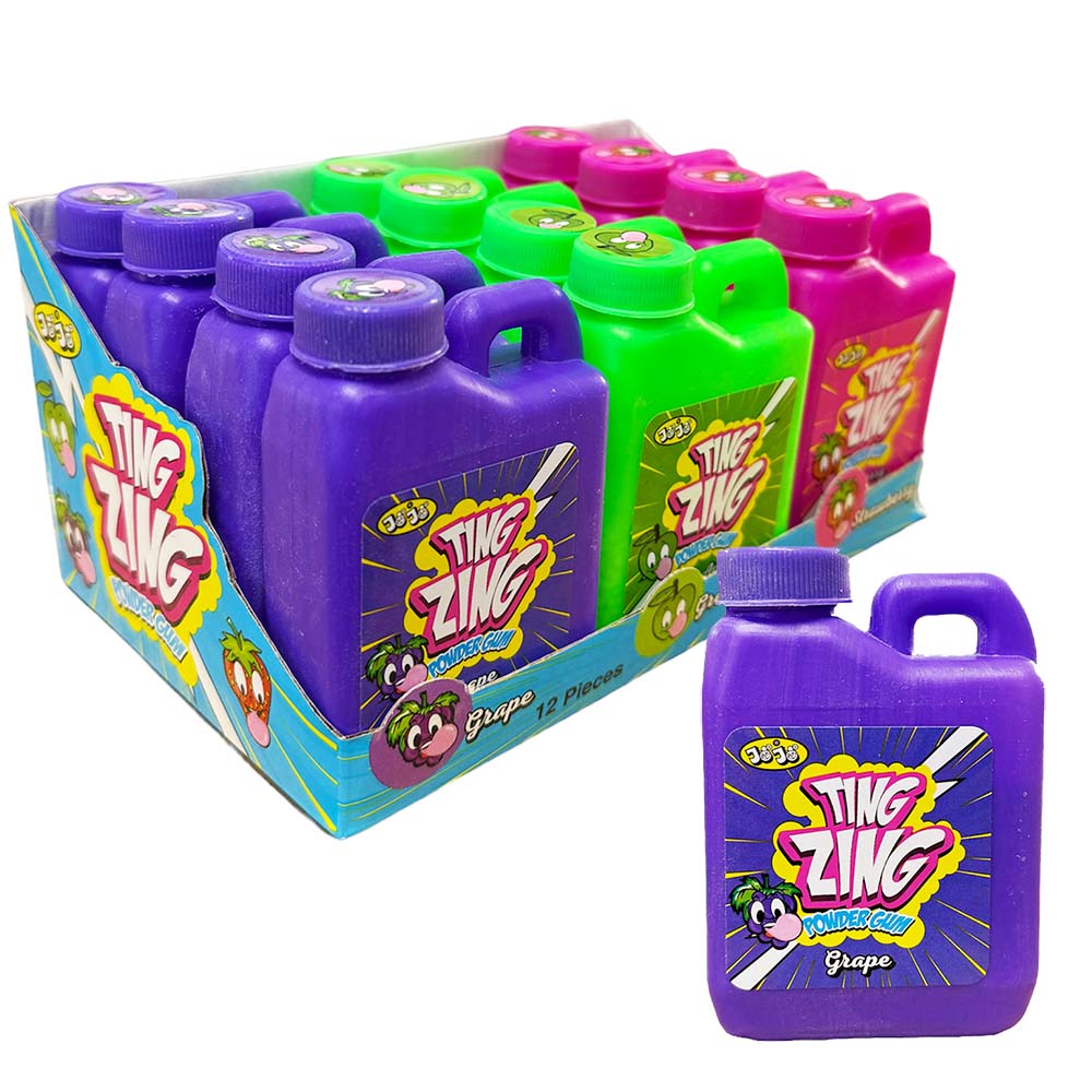Jojo Ting Zing Powder Gum 40g-Apple