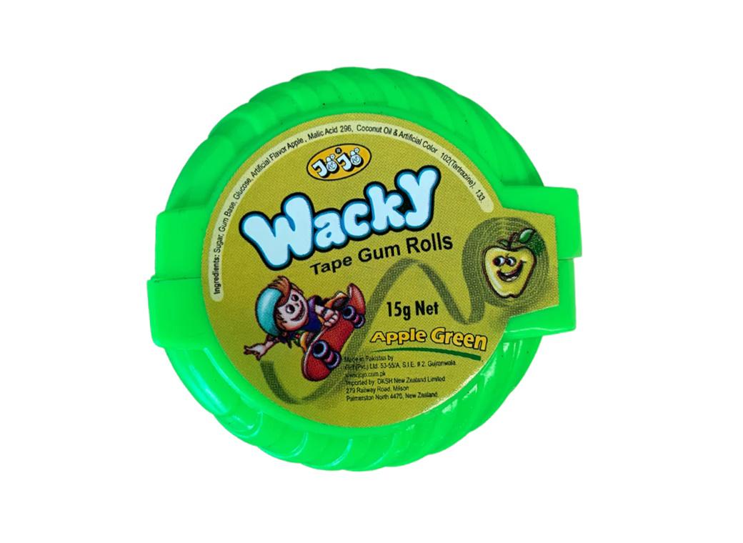 Wacky Gum Rolls 15g-Apple