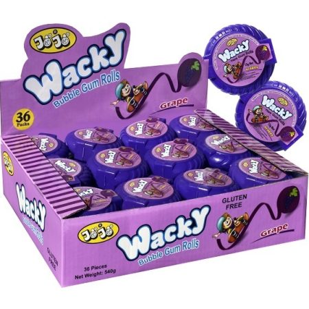 Wacky Gum Rolls 15g-Grape