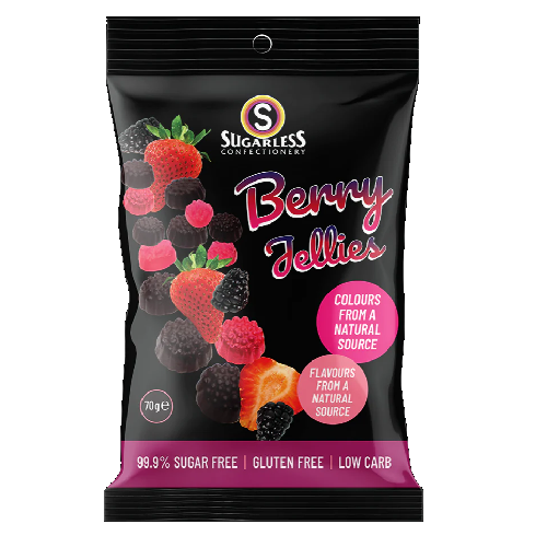 Sugarless Confectionery Berry Jellies 70g Bag