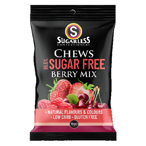 Sugarless Confectionery Berry Mix Chews 70g