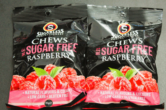Sugarless Confectionery Raspberry Chews 70g