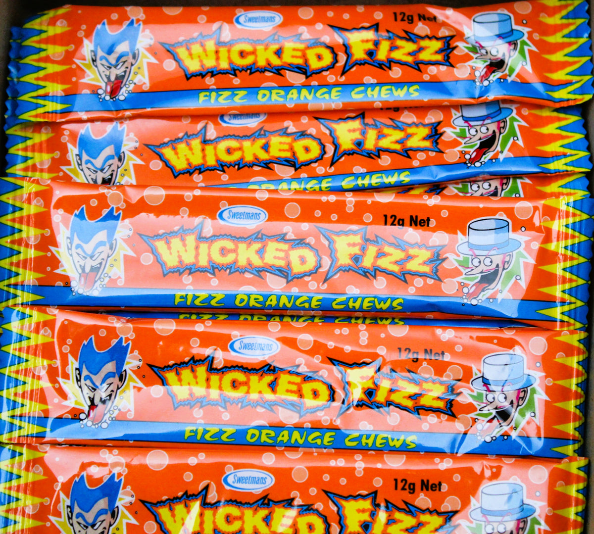 Wicked Fizz Chews 12g-Orange
