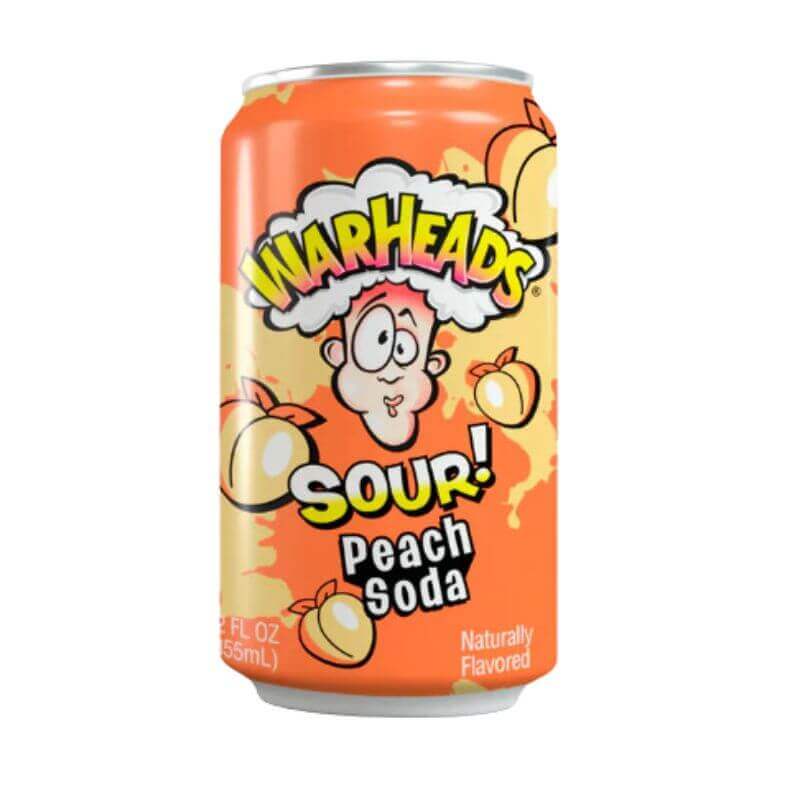 Warheads Sour Soda Cans 355ml-Peach