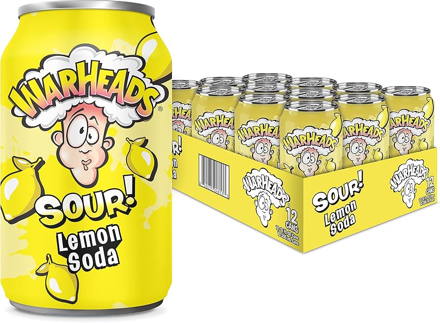 Warheads Sour Soda Cans 355ml-Lemon