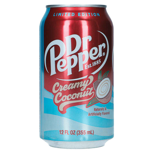 Dr Pepper Soda Cans 335ml - 355ml-Creamy Coconut