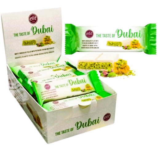 Elit Dubai Bars 30g-White Chocolate Pistachio